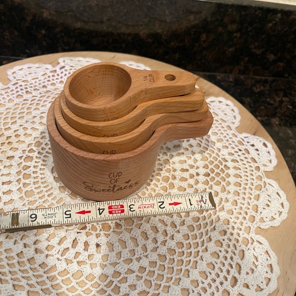 Wood Measuring cups and spoons - cup of sweetnees - Picture 9 of 9